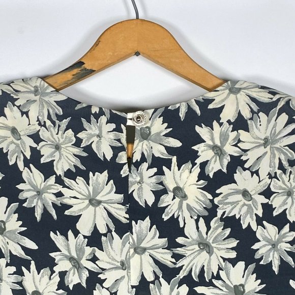 Vintage 70s 80s Giovana floral Patter s/s Rayon blouse top Sz Medium Made in USA - Picture 8 of 10